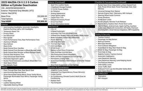 2025 Mazda CX-5 Carbon Edition