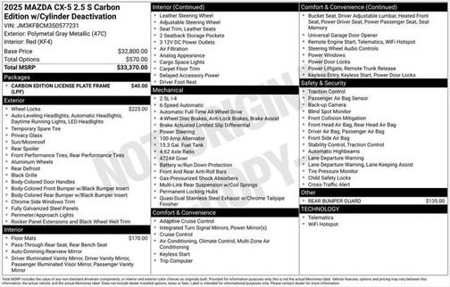 2025 Mazda CX-5 Carbon Edition