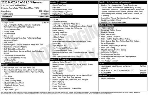 2025 Mazda CX-30 Premium Package