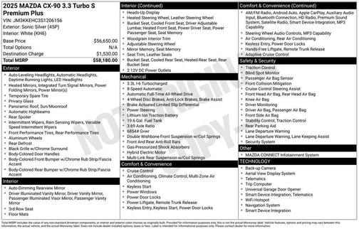 2025 Mazda CX-90 3.3 Turbo S Premium Plus