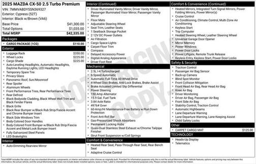 2025 Mazda CX-50 2.5 Turbo Premium Package