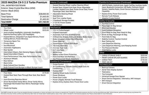 2025 Mazda CX-5 2.5 Turbo Premium