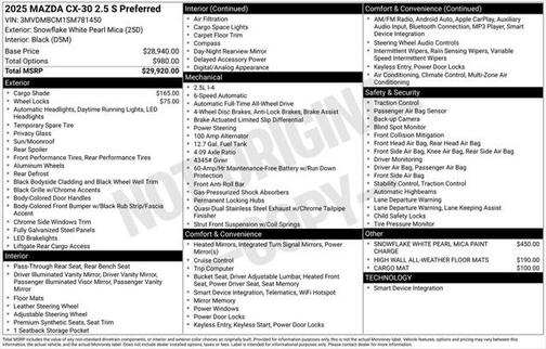 2025 Mazda CX-30 2.5 S Preferred Package