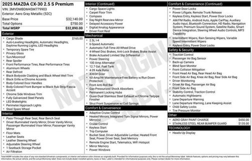 2025 Mazda CX-30 Premium Package