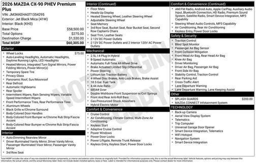 2026 Mazda CX-90 PHEV Premium Plus