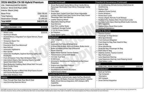 2026 Mazda CX-50 Hybrid Premium