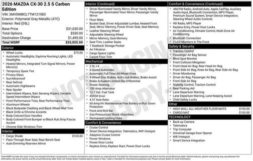 2026 Mazda CX-30 2.5 S Carbon Edition