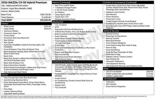 2026 Mazda CX-50 Hybrid PREMIUM