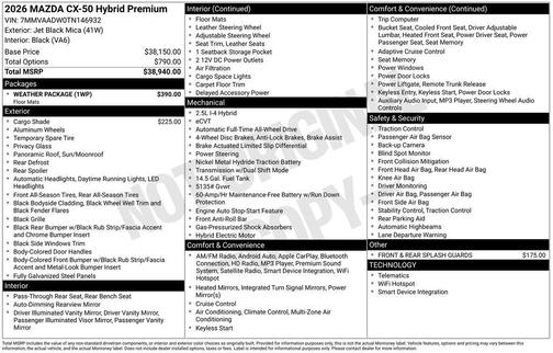 2026 Mazda CX-50 Hybrid Premium