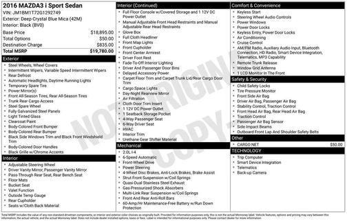 2016 Mazda Mazda3 i Sport