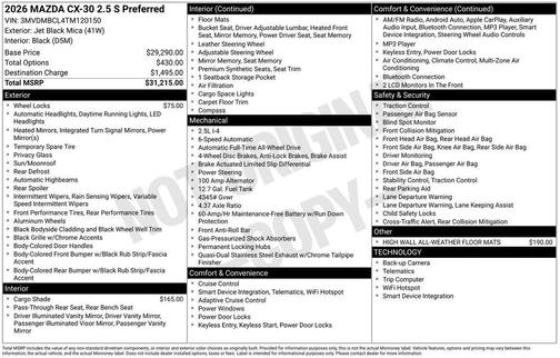2026 Mazda CX-30 2.5 S Preferred Package
