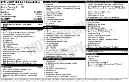Polymetal Gray 2023 Mazda CX-5 2.5 S Carbon Edition