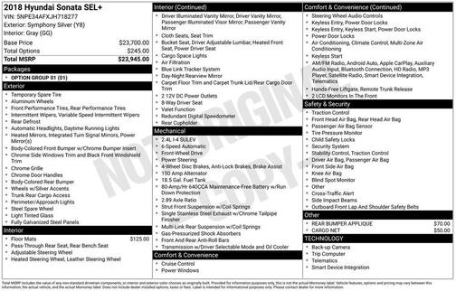 2018 Hyundai SONATA SEL+