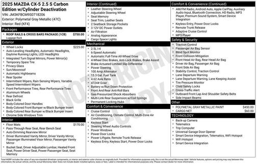 2025 Mazda CX-5 Carbon Edition
