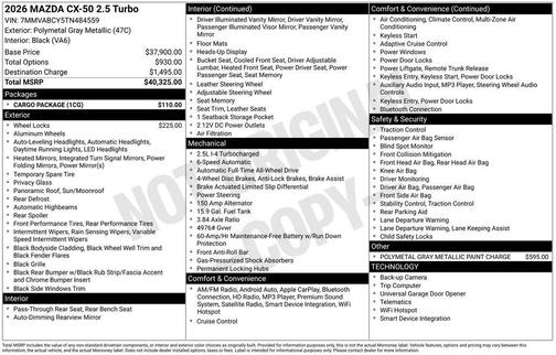 2026 Mazda CX-50 2.5 Turbo