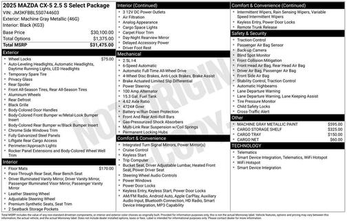 2025 Mazda CX-5 2.5 S Select