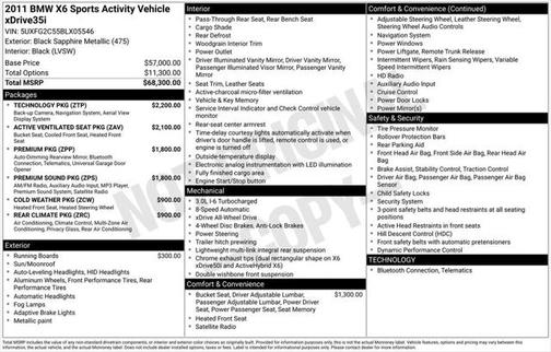 2011 BMW X6 xDrive35i