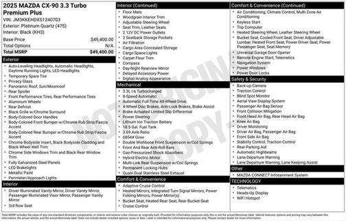 2025 Mazda CX-90 3.3 Turbo Premium Plus