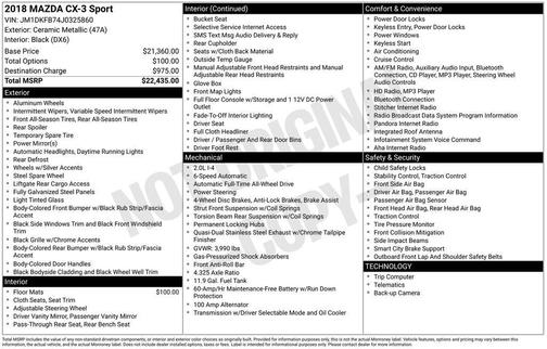 Ceramic Silver Metallic 2018 Mazda CX-3 Sport