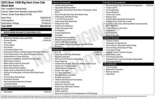 2022 RAM 1500 Big Horn/Lone Star