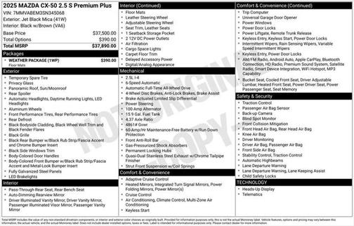 2025 Mazda CX-50 2.5 S Premium Plus Package