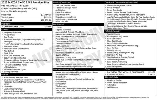 2023 Mazda CX-50 2.5 S Premium Plus Package