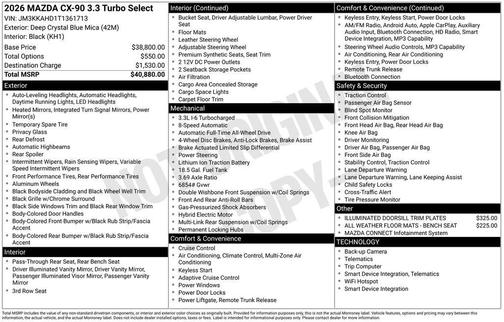2026 Mazda CX-90 3.3 Turbo S