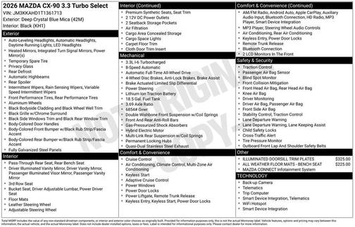 2026 Mazda CX-90 3.3 Turbo S