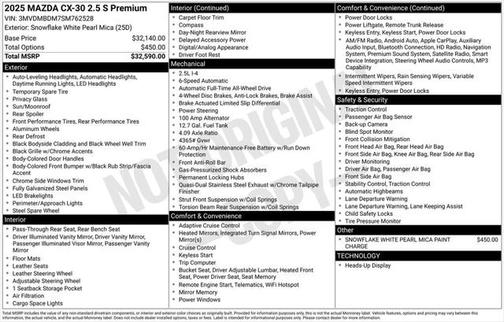 2025 Mazda CX-30 2.5 S Premium Package
