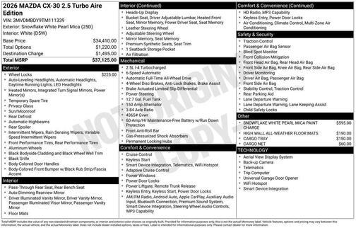 2026 Mazda CX-30 2.5 Turbo