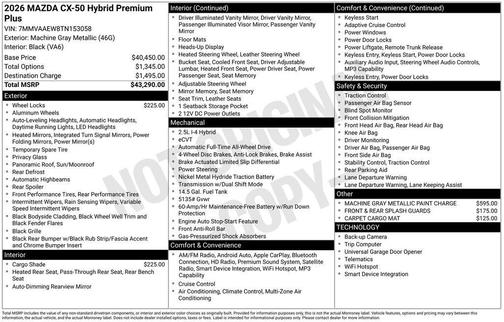 2026 Mazda CX-50 Hybrid Premium Plus