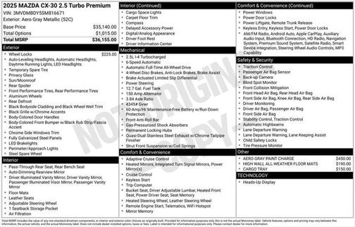 2025 Mazda CX-30 Turbo Premium Package