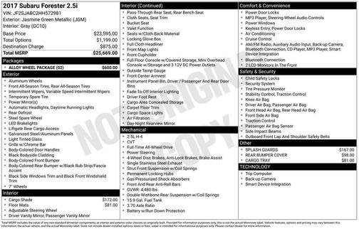 2017 Subaru Forester 2.5i