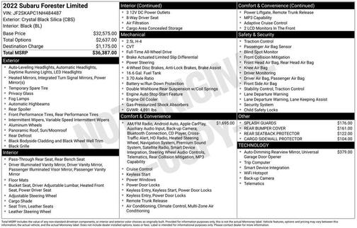 2022 Subaru Forester Limited