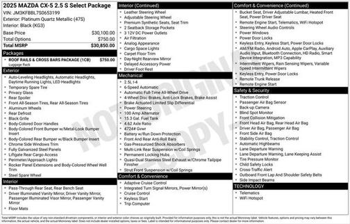 2025 Mazda CX-5 2.5 S Select