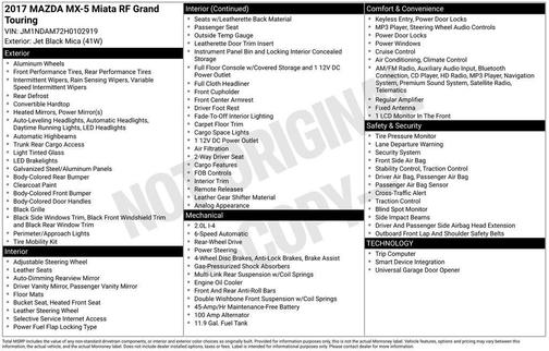 2017 Mazda MX-5 Miata RF Grand Touring