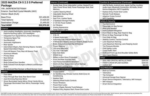 2025 Mazda CX-5 2.5 S Preferred Package