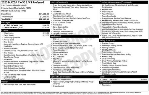 2025 Mazda CX-50 2.5 S Preferred Package