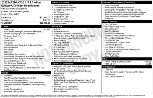 2025 Mazda CX-5 Carbon Edition
