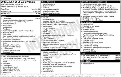 2025 Mazda CX-30 Premium Package