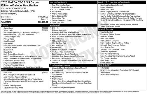 2025 Mazda CX-5 Carbon Edition