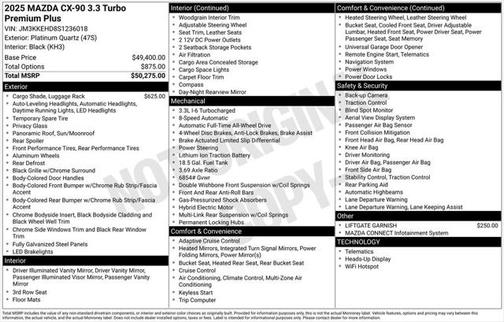 2025 Mazda CX-90 3.3 Turbo Premium Plus