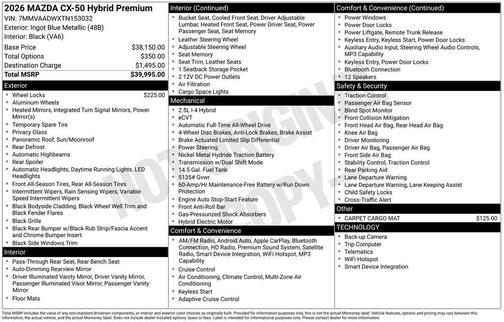 2026 Mazda CX-50 Hybrid Premium