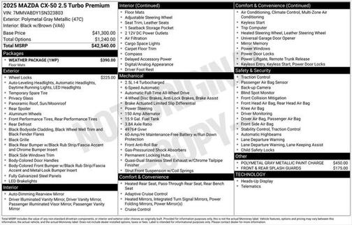 2025 Mazda CX-50 2.5 Turbo Premium Package