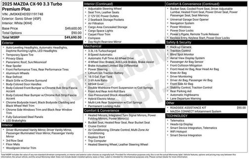 2025 Mazda CX-90 3.3 Turbo Premium Plus