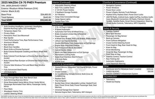 2025 Mazda CX-70 PHEV Premium Package
