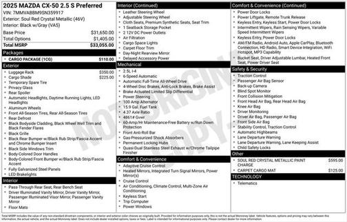 2025 Mazda CX-50 2.5 S Preferred Package