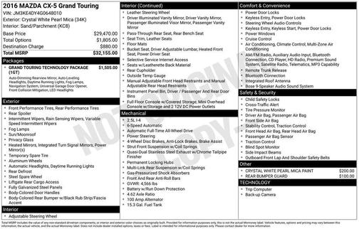 2016 Mazda CX-5 Grand Touring