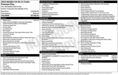 2025 Mazda CX-30 2.5 Turbo Premium Plus Package
