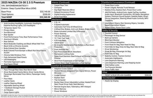 2025 Mazda CX-30 Premium Package